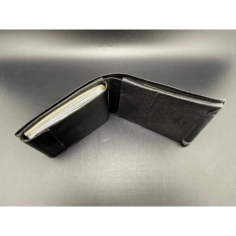 Vintage Prince Gardner Black Leather Billfold Wallet with Original Box 056-1(70)